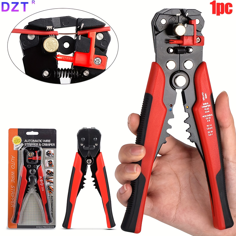 TEMU 1pc Automatic Wire Stripper - Handle For, And Other Wires - Great For Electrical Work And Home Wiring Projects - Tools