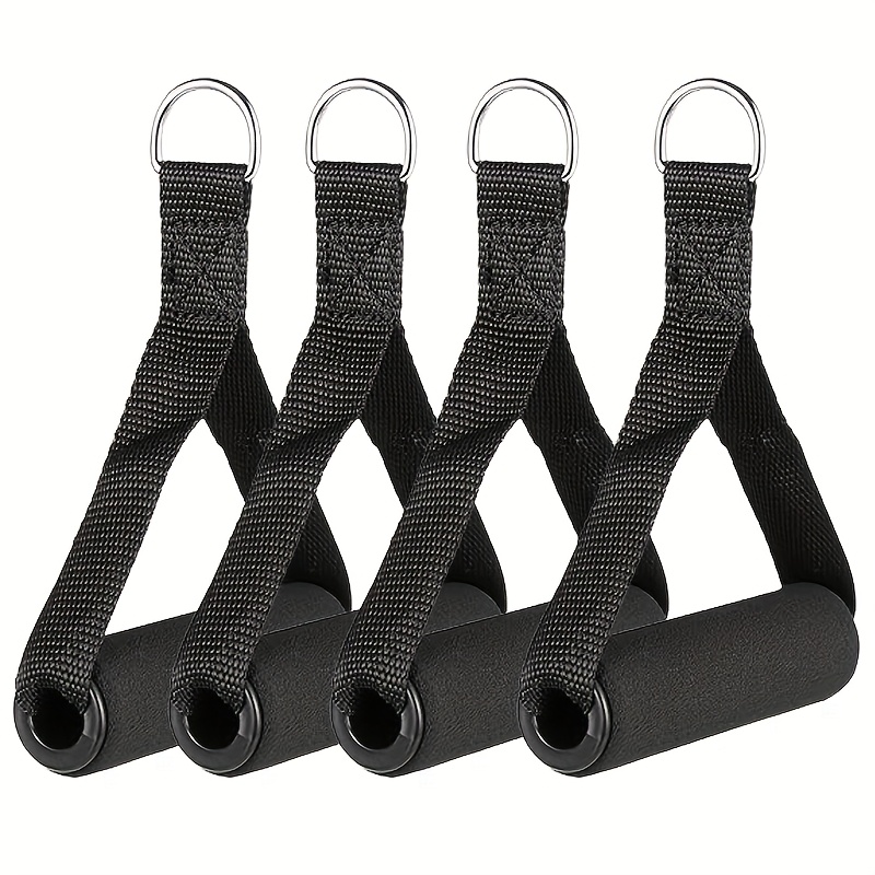 TEMU Set van 4 weerstandsband trekband handvatten, deurgrendel handgreepaccessoires, voetlus fitnesshulpmiddel