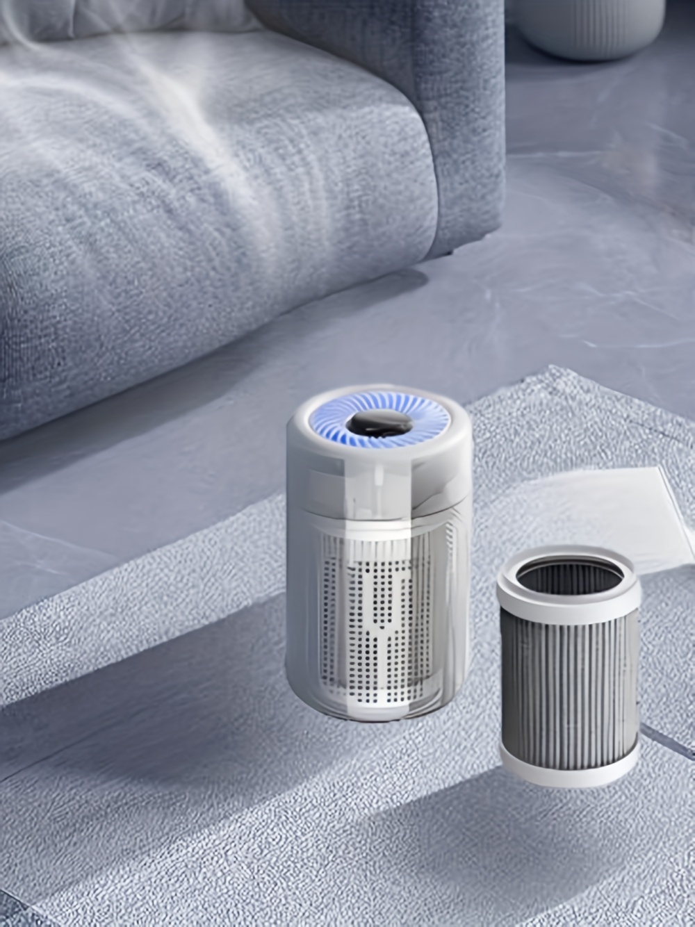 USB- Portable Air Purifier with Negative Ion Technology & HE-like Filter-like Effect - Eliminates Formaldehyde, Smoke, Odors, Allergens, Dust, Pet & Smoke - Plug-in Air for Home, Office, Car, Bedside (USB-