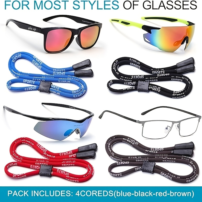 Set 8 Cordini Regolabili Per Occhiali Bambini - Elastici Antiscivolo, Multicolor, Per Sport E Quotidiano