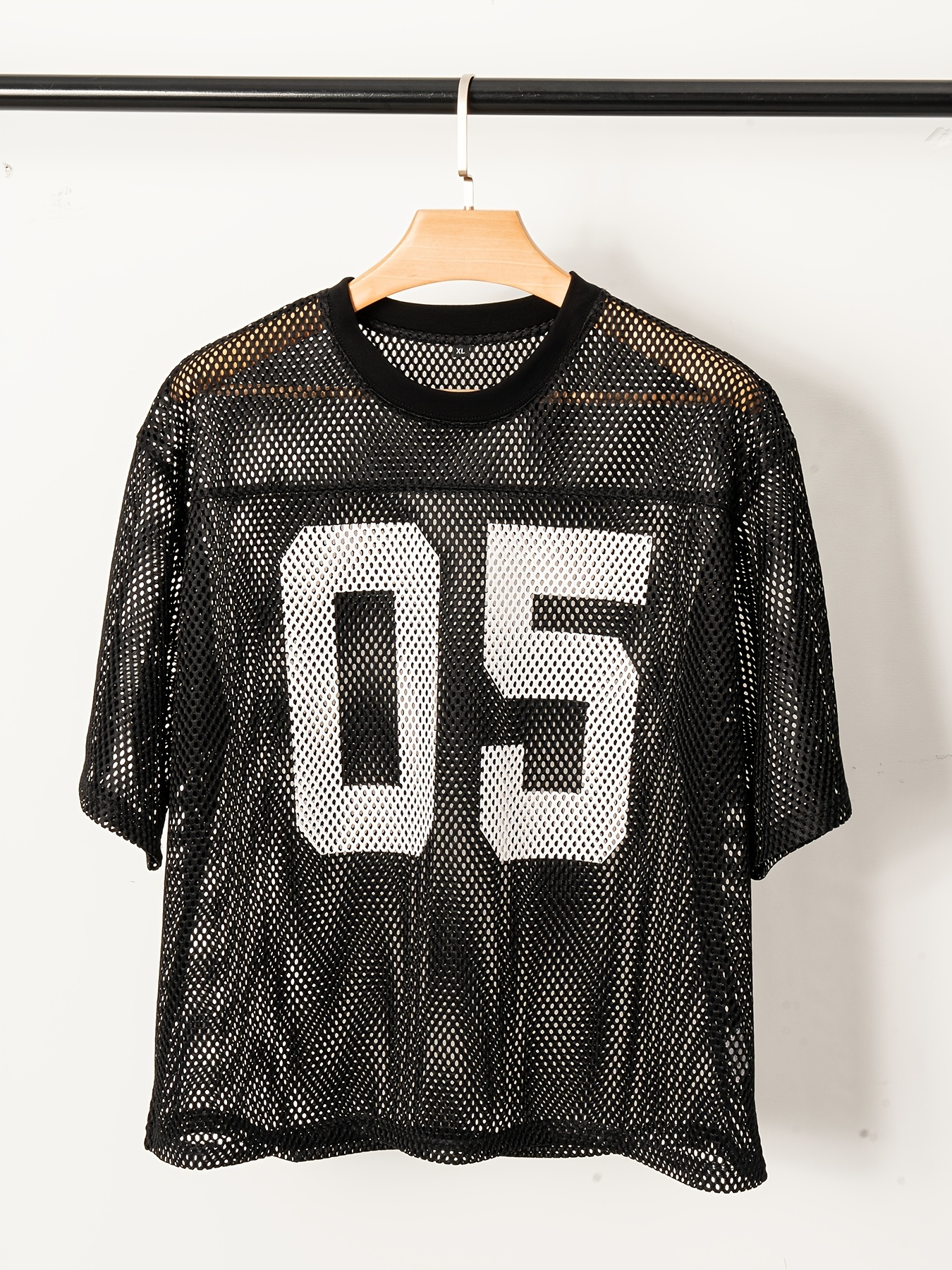 men's vintage inspired mesh jersey t shirt 100% mesh - Temu