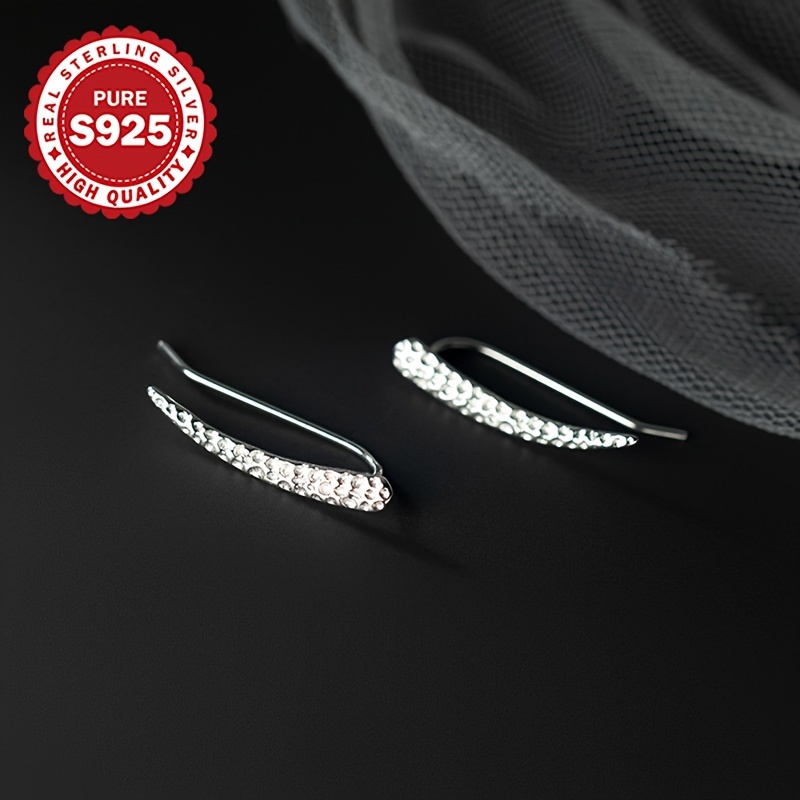 1 Pair Of Long U-shaped Stud Earrings S925 , Ladies' Temperament, Style, New Small Design, Anti-allergy Earrings