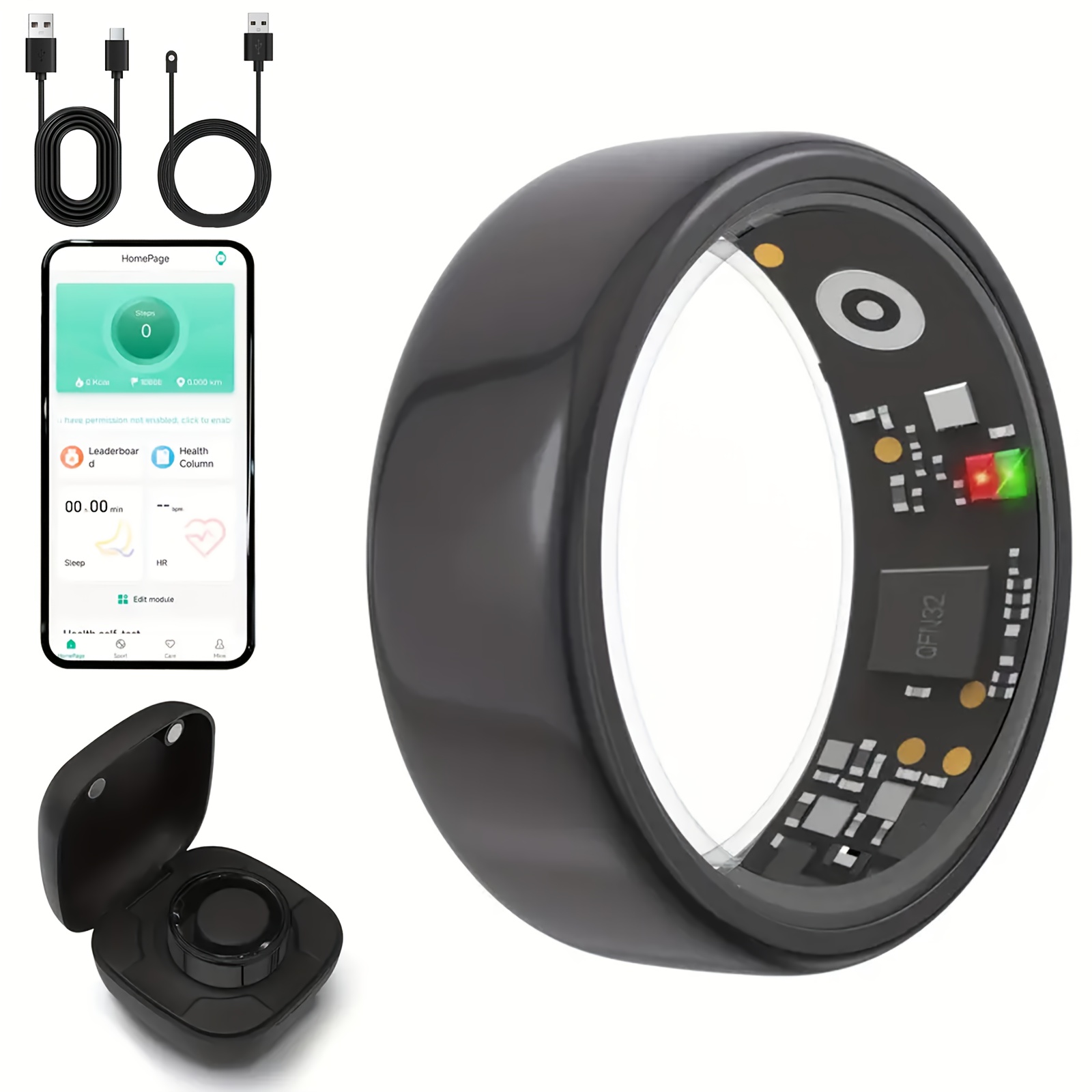   Smart Rings Designed for   Men And Women, Featuring Activity   with Charging Slots, Real-  Tracking, Step Counting, Distance Measurement, Exercise And Fitness Monitoring, Sleep Tracking, Extended  ,   Valentine S Day, Christmas, And New Year Presents