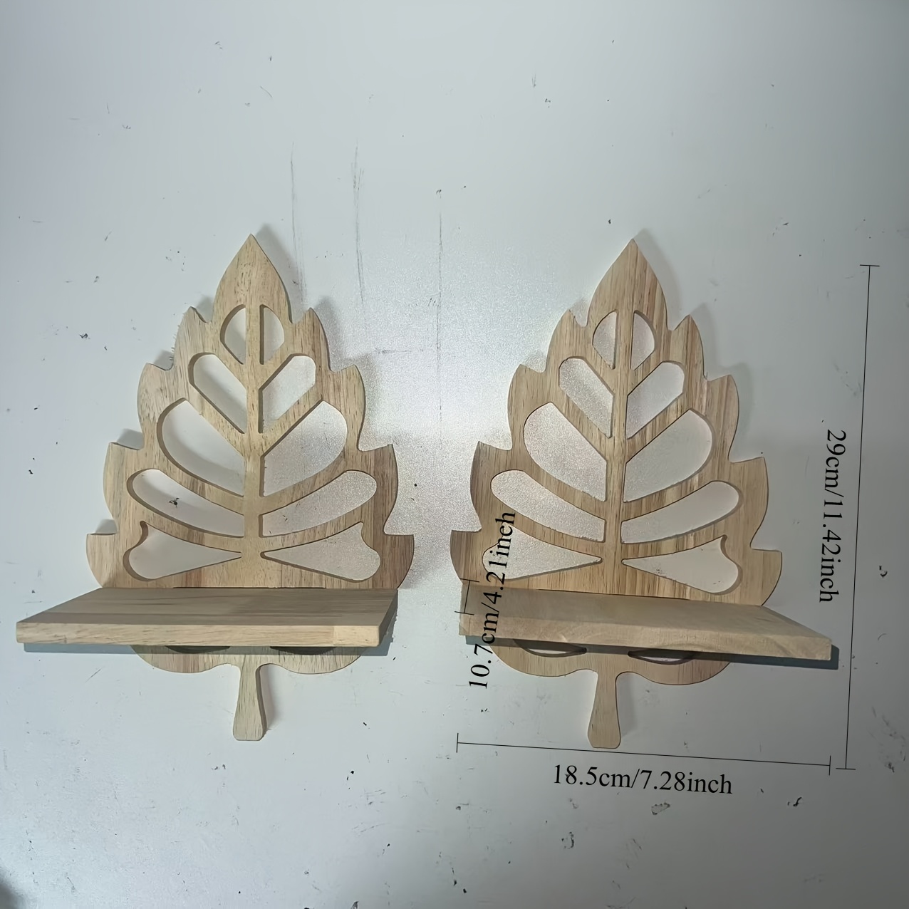 TEMU Étagère murale naturelle de feuille
