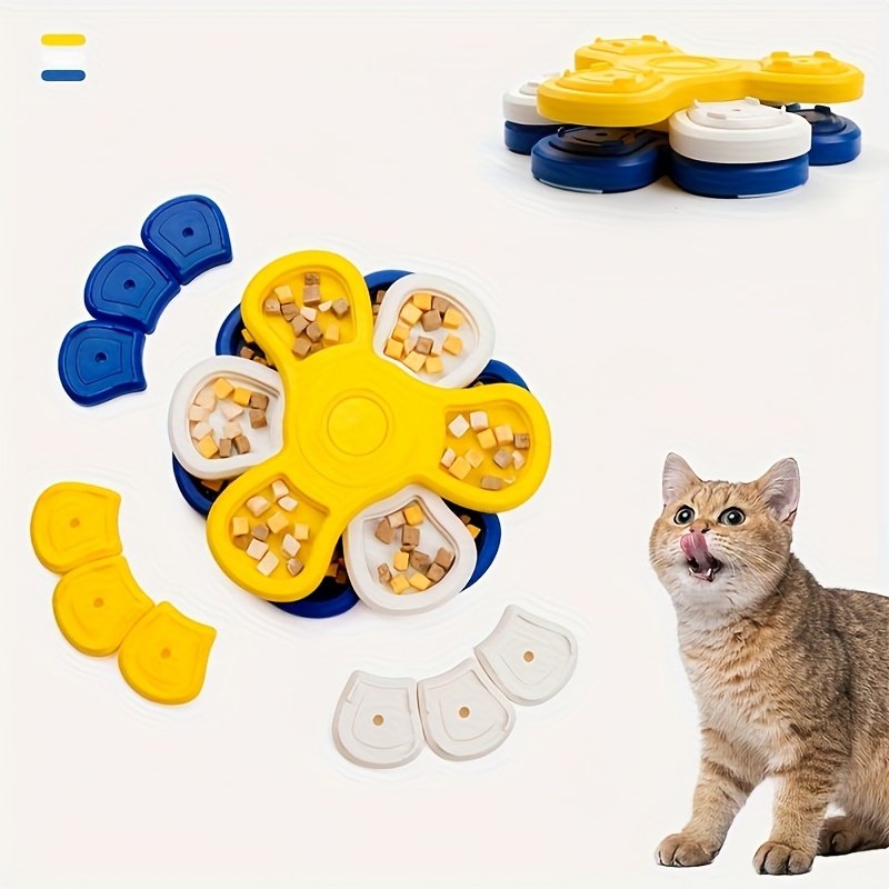 Dog Slow Feeder Bowl Three-Layer Flower Rotating IQ Pet Sniffing Obstacle IQ Training Slow Feeder