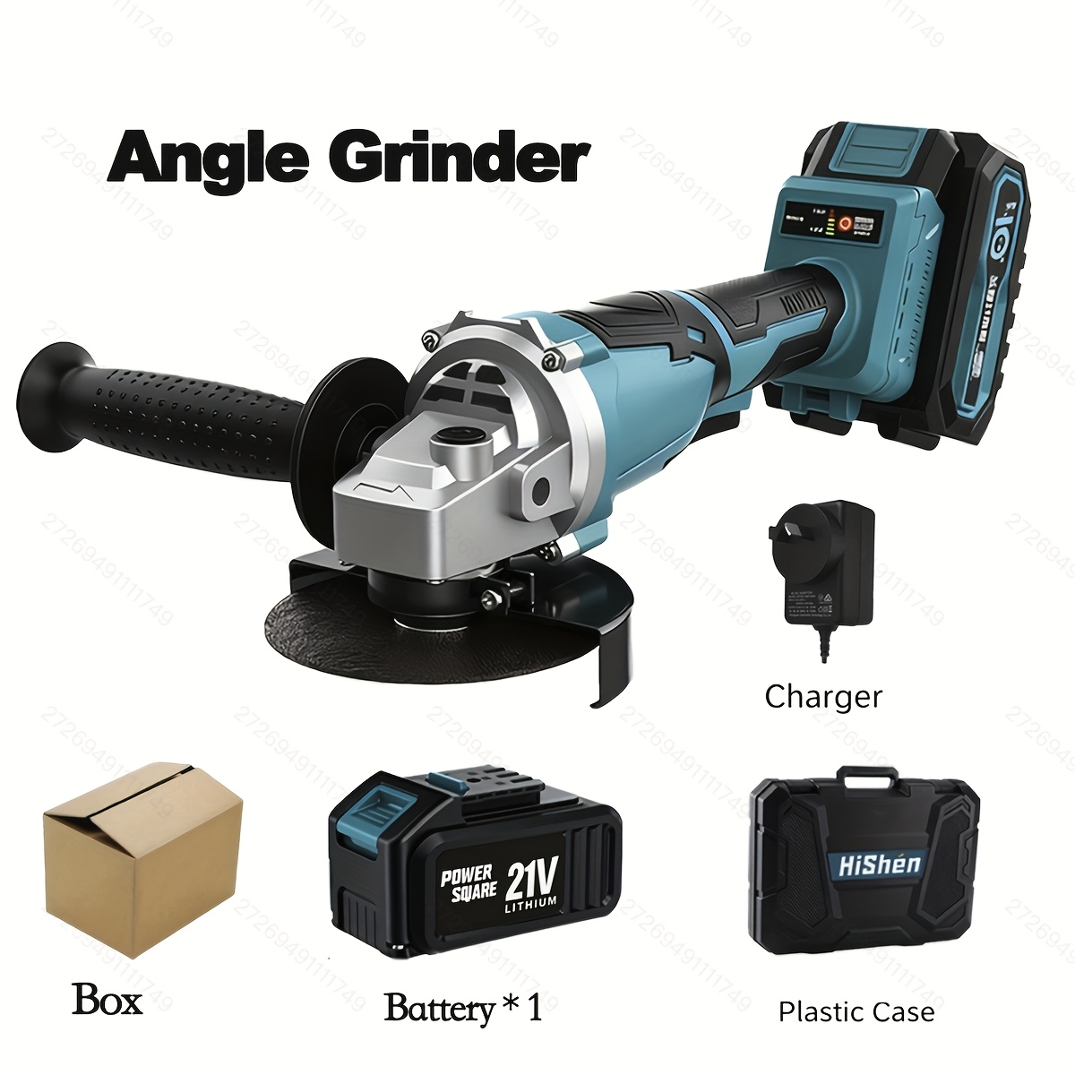 TEMU Brushless Angle Grinder, Lithium Battery Polisher, Grinding Machine, Electric Polishing Tool