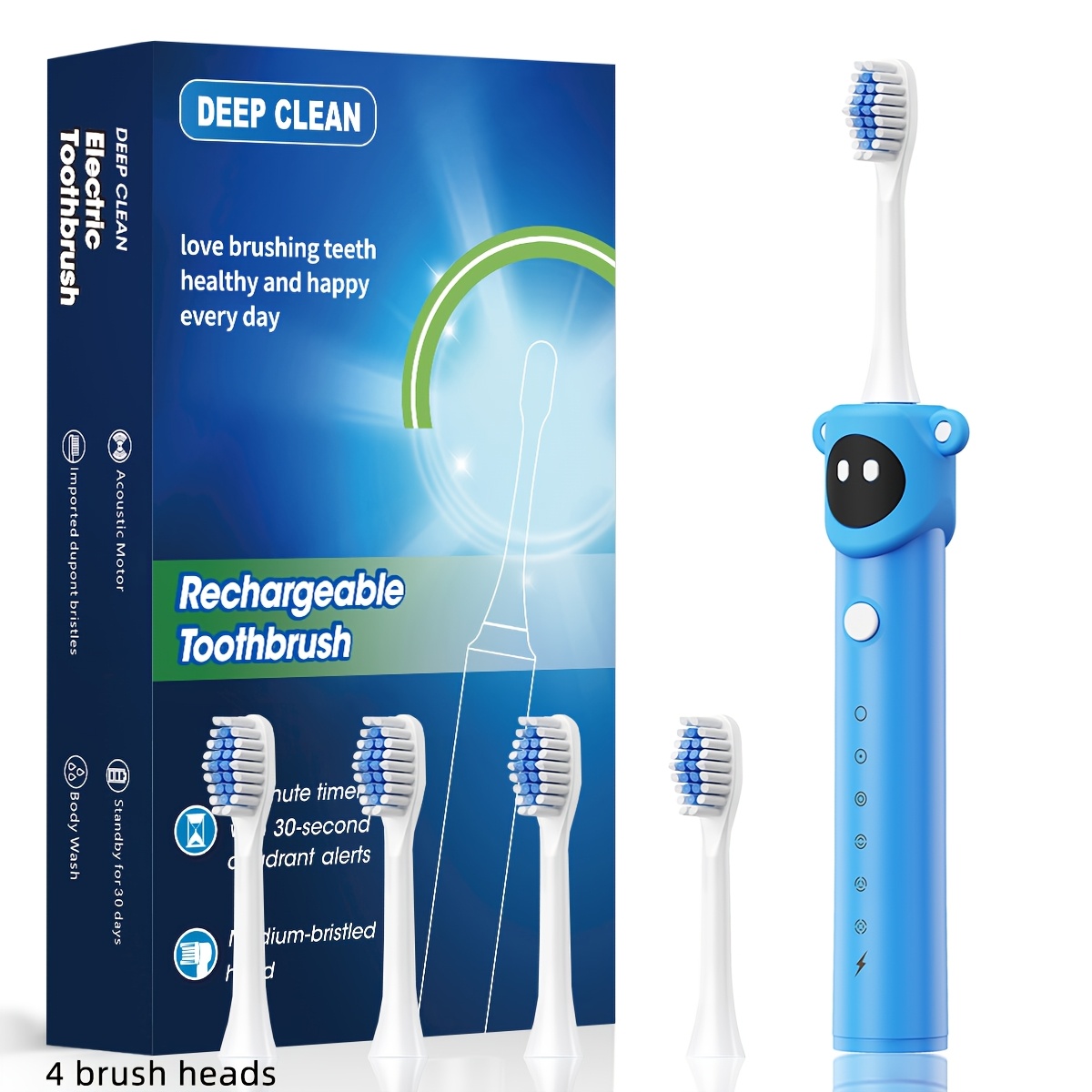 Children's Electric Toothbrush, 6 &4 Brush Heads | Technology, Rechargeable, Soft Bristle Brush Head, Designed 3-12