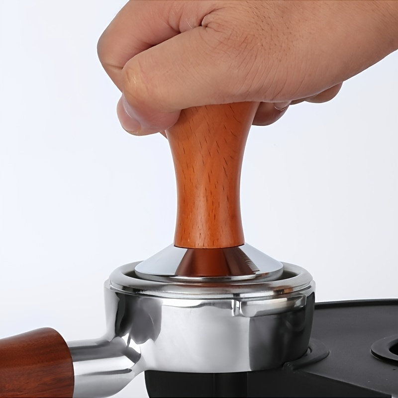 51 Mm Espresso Tamper 51mm Wooden Handle Coffee Presser Ground Aluminum  Alloy 