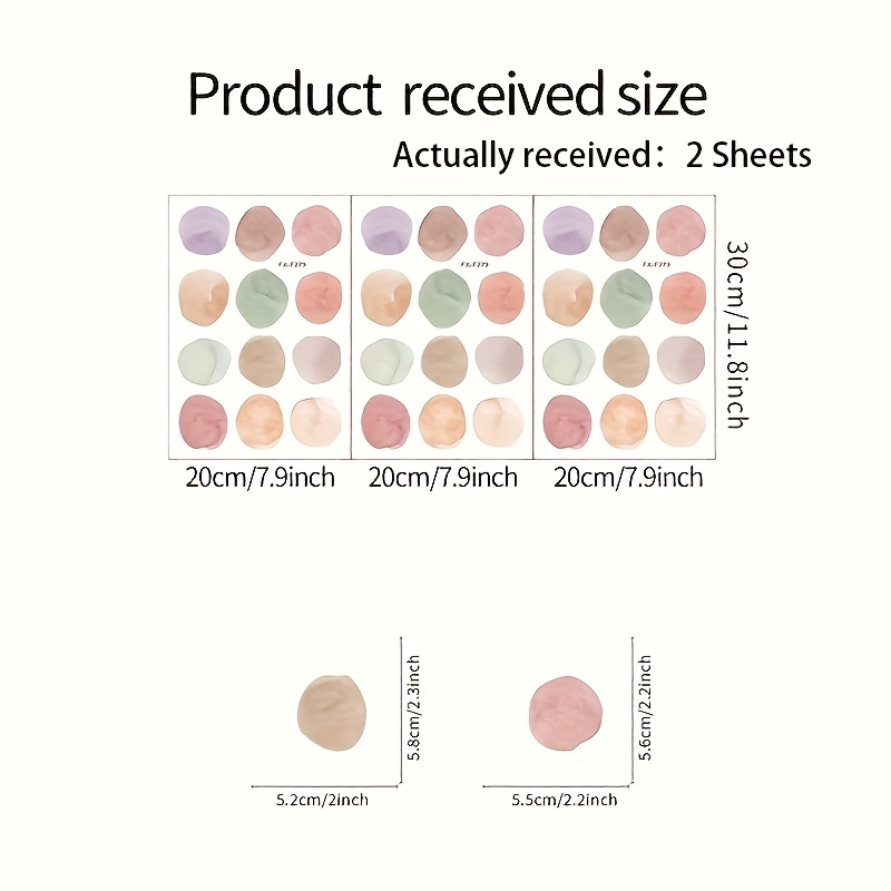 Self-adhesive Watercolor Dot Stickers For Decorating Your Home And Office, Suitable For Bedroom And Living Room Walls, Easily Removable And Requires No Power