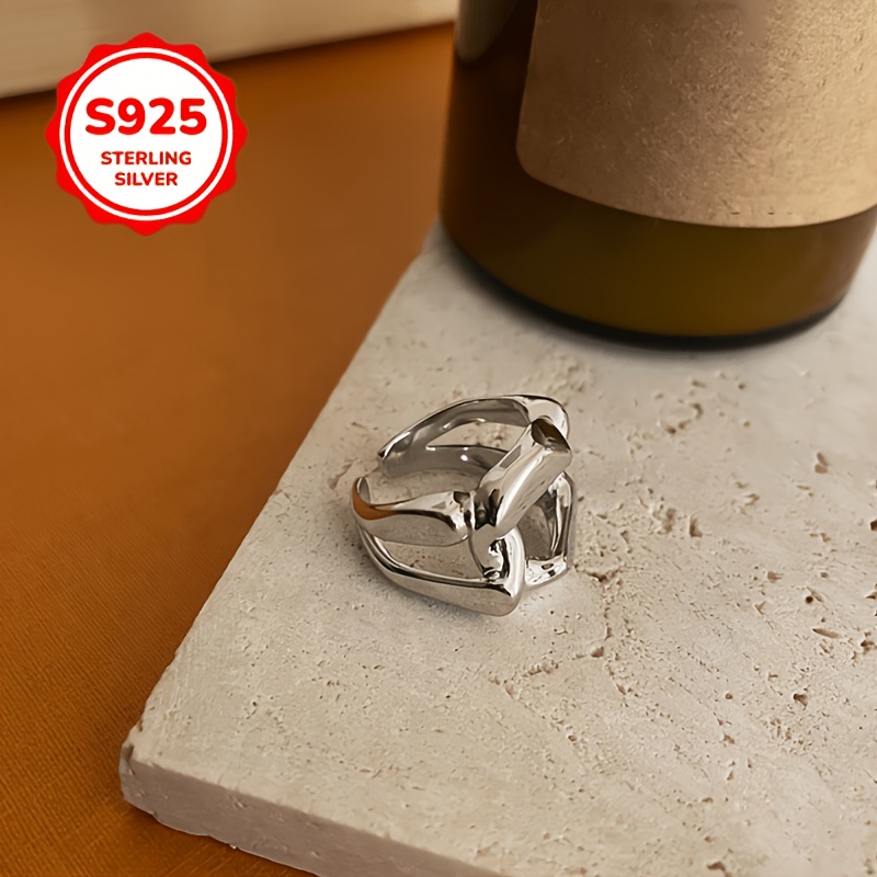 925 Silver Hypoallergenic Adjustable Open Ring
