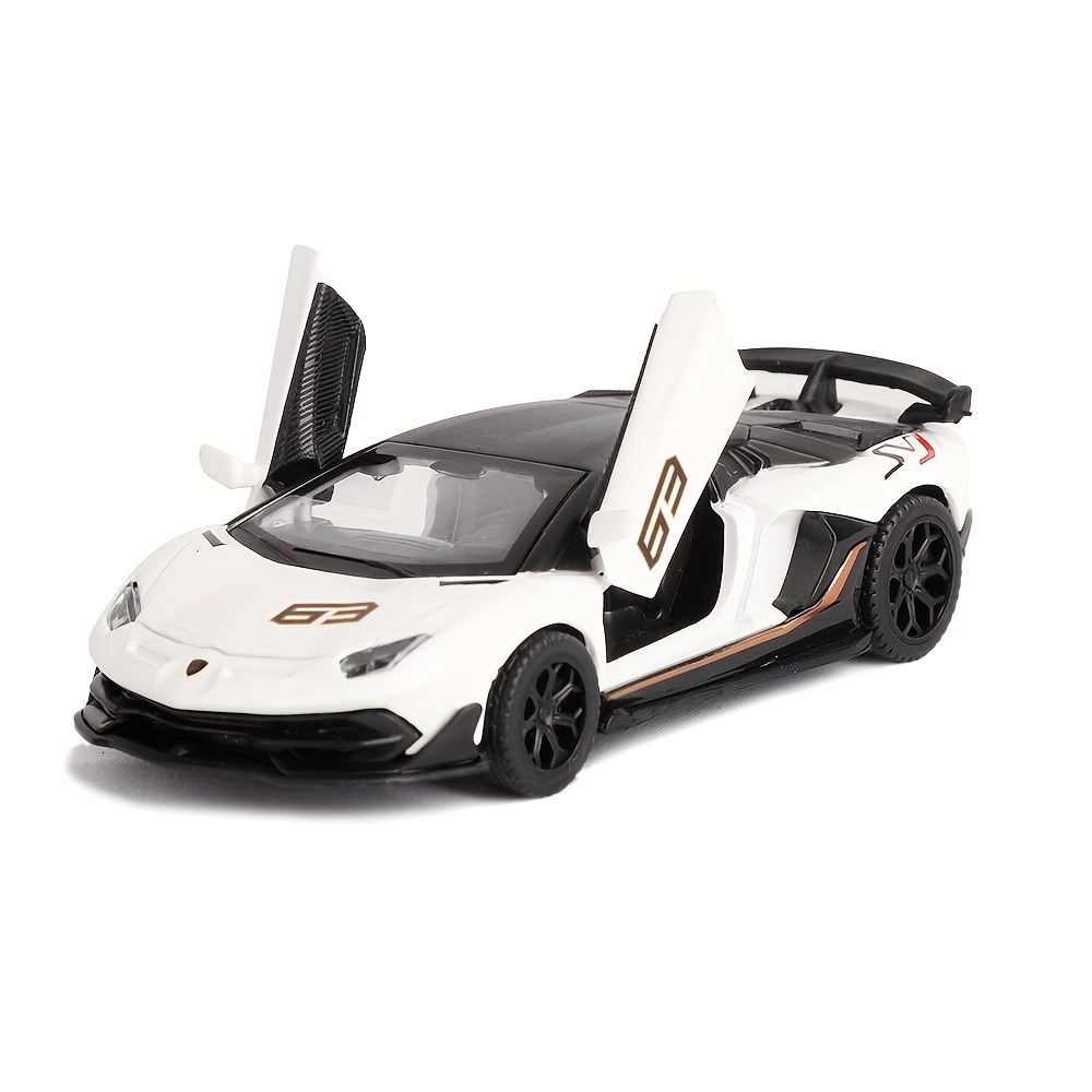 1:43 Scale Alloy Aventador Svj 63 Sports Car Model, A Pull-back Toy Car For Kids, Perfect As A Birthday Gift For Boys