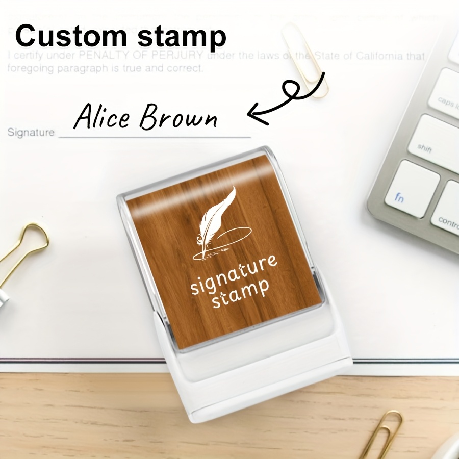 

Create A Unique : Artistic Handwriting Name Stamps - Personalized Stamps For Business And Personal Use, Featuring Built-in Ink Press