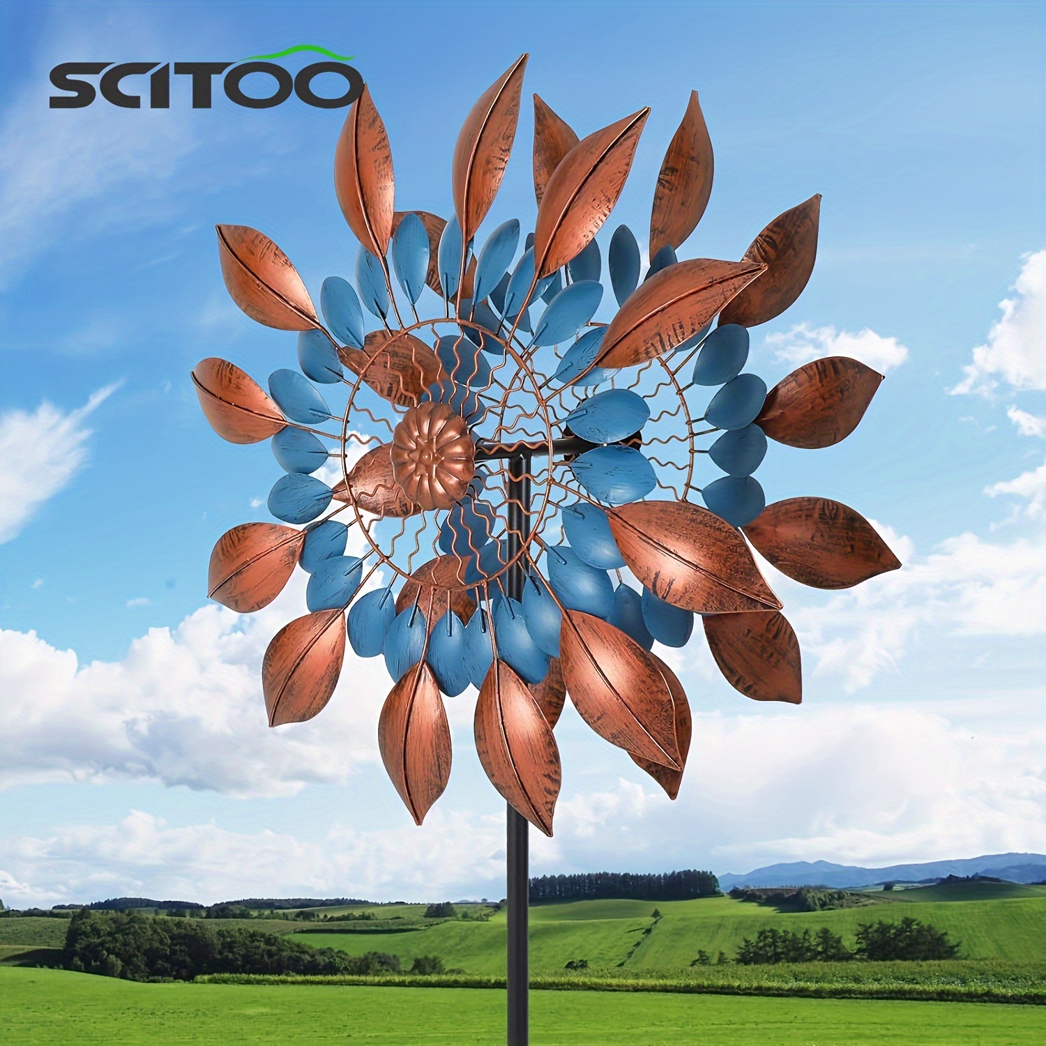 

Wind Spinners Outdoor Metal Large, 84 Inch Yard Spinners, 360 Degrees Kinetic Wind Sculpture Spinner Windmills For Outdoor Yard Lawn Garden Decorations