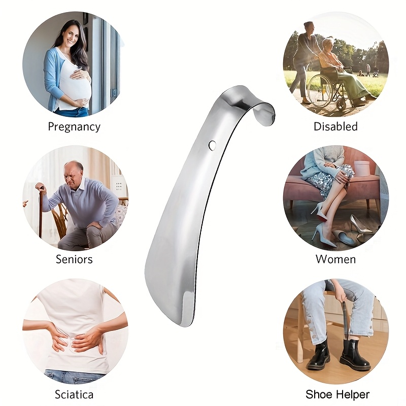 Durable Stainless Steel Shoehorn, Portable Design