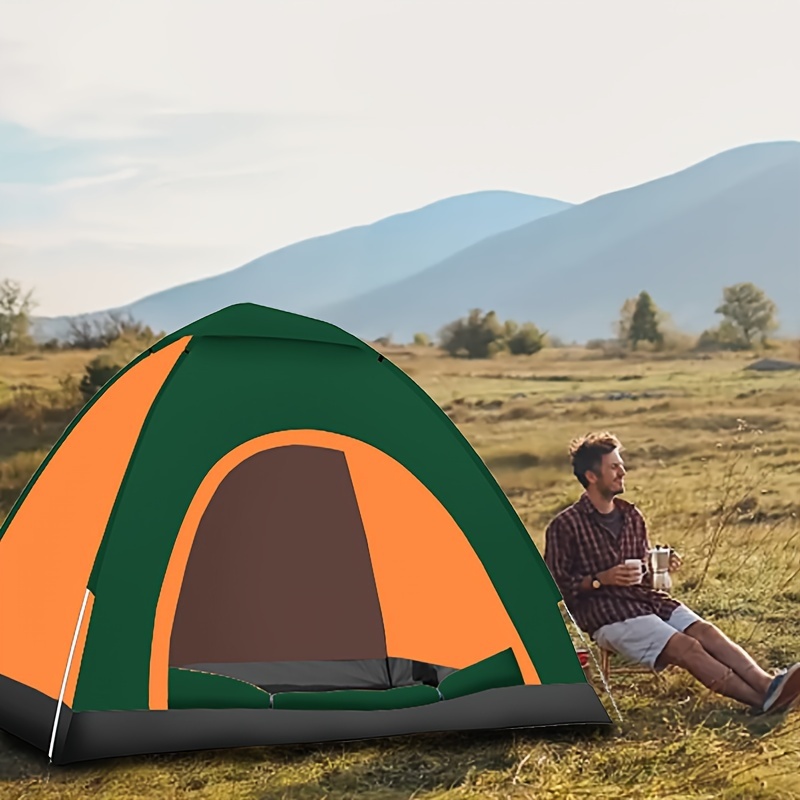 ALPACA OUTDOORS 2-3 Person Color-Block Portable Camping Tent - Fast Setup, Foldable & Lightweight with Zipper Closure, Durable Outdoor Tent for Family Camping, Hiking, Spring & Fall, Tents for Camping, Mixed Color Design