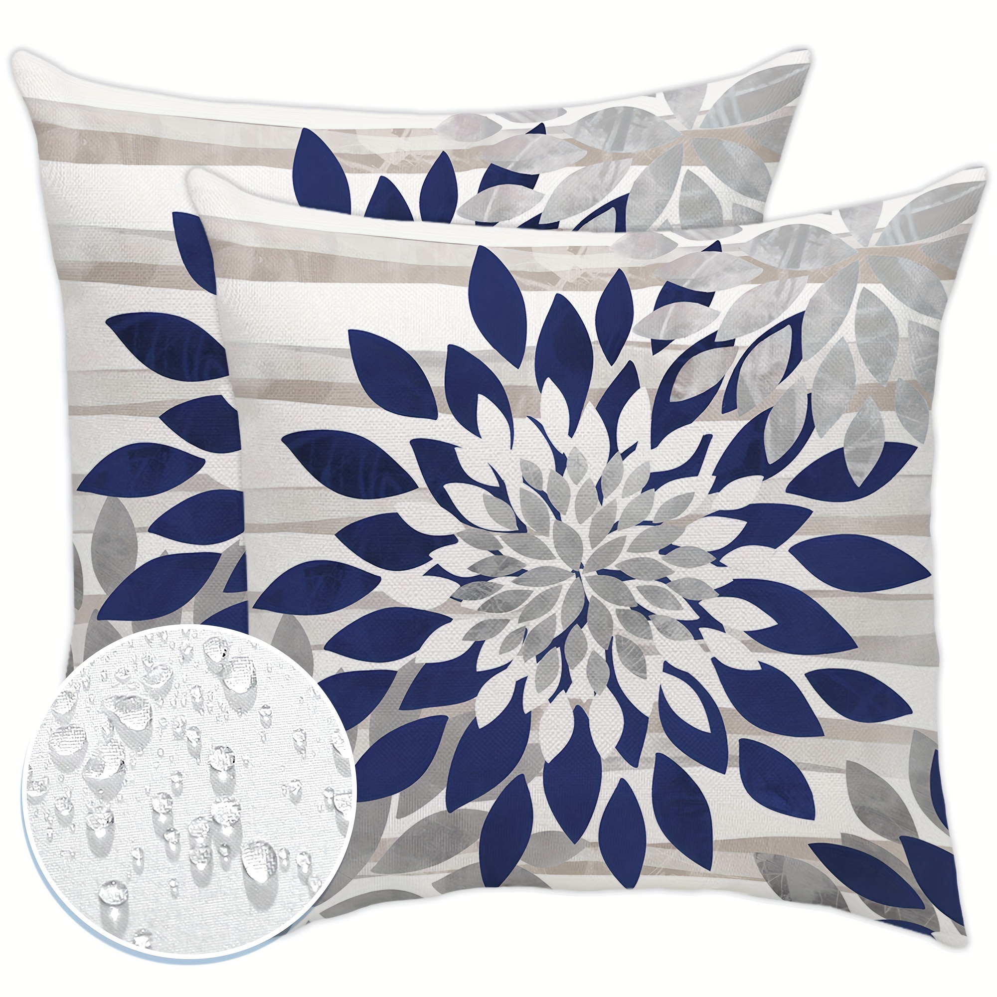 

2pcs Decorative Cushion 18in*18in For Furniture Bed Sofa Decoration
