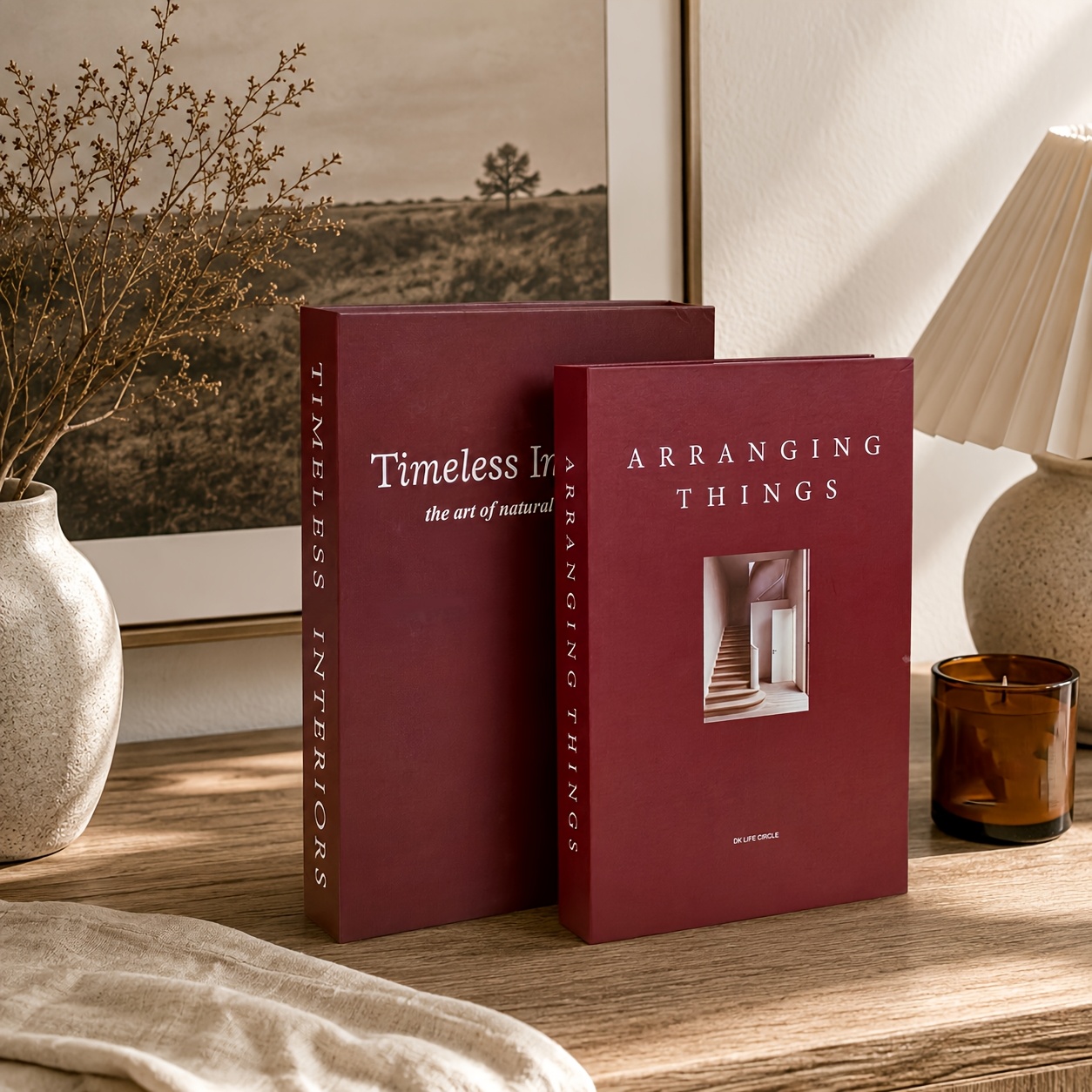 TEMU Faux livres décoratifs vintage, couverture rigide de qualité supérieure avec impression , décoration parfaite pour étagère et table, accessoires