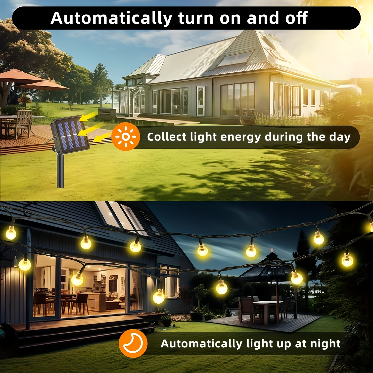 Smart Solar Crystal Lights with 12 Lighting Modes