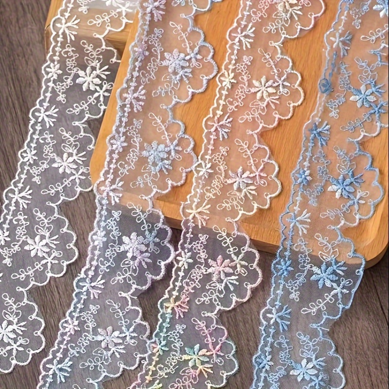 

1pc- Scalloped Embroidered For Sewing & , , , Sky , And Assorted