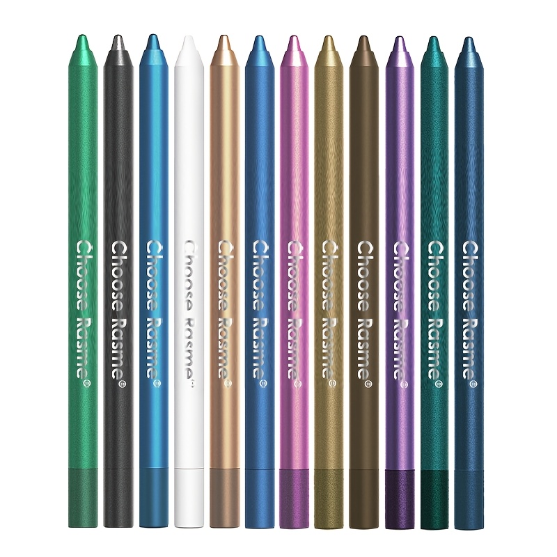 12 Color Waterproof Eyeliner Pencil Set Sweat Proof Fade