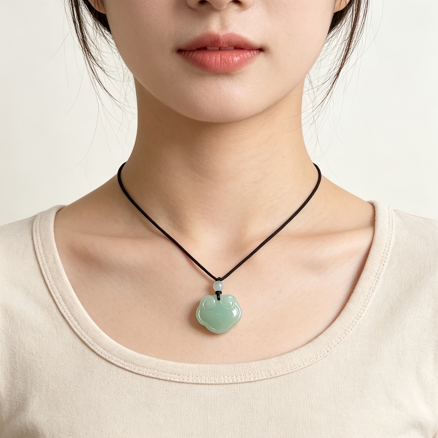 Vintage Elegant Peace Lock Pendant Necklace