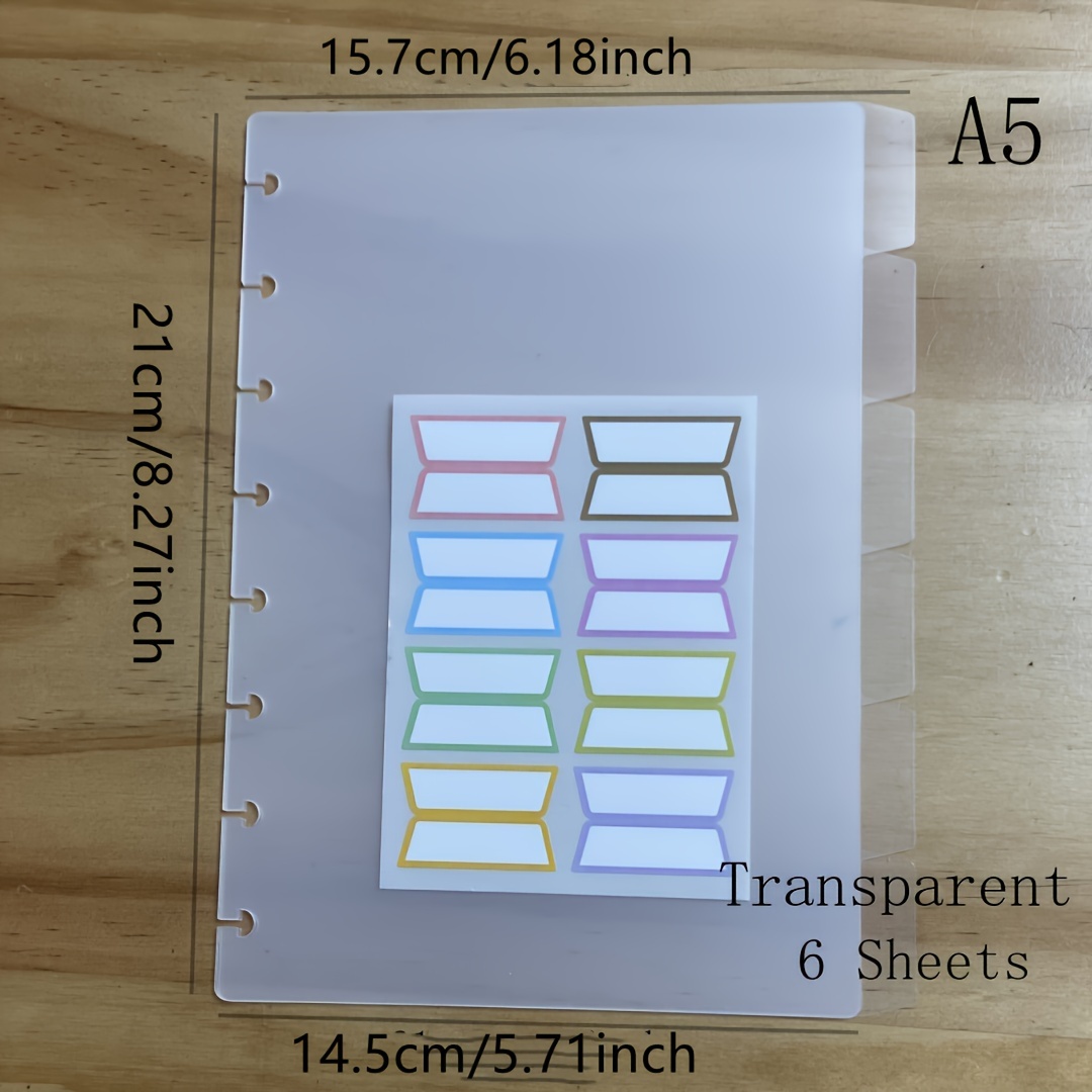 Fromthenon Discbound Notebook Dividers A4 A5 Mushroom Hole Planner Inserts Index Pages Diary Cover Office Stationery