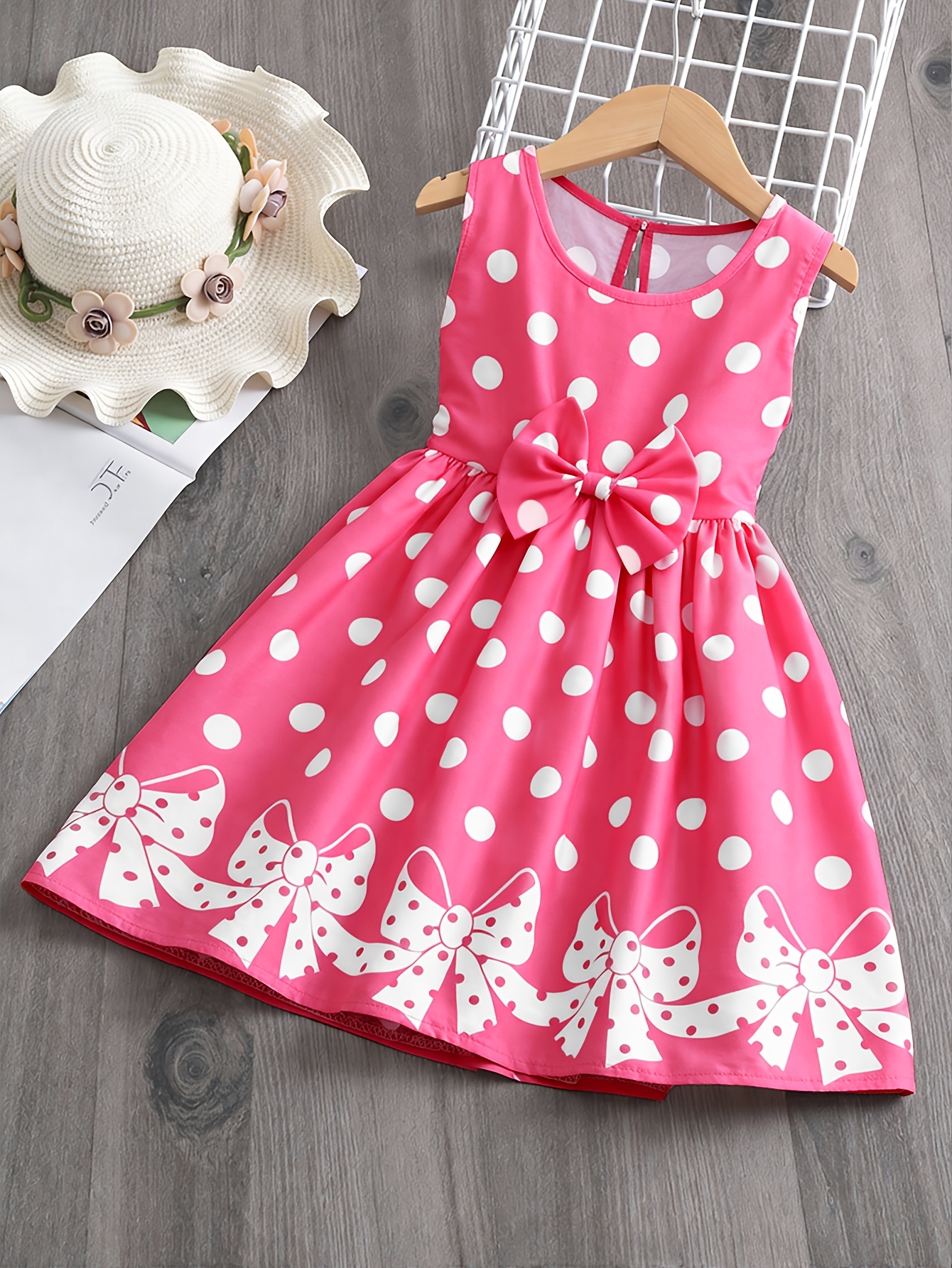 sachin and babi light blue dress Girls' Comfortable Casual Polka Dot Dress, Princess Dress with Bow  Decoration, Sleeveless Dress for Girls, Summer Outfit for * Holiday Gift,  Cute and * Children's Casual Wear, Fashionable and Stylish