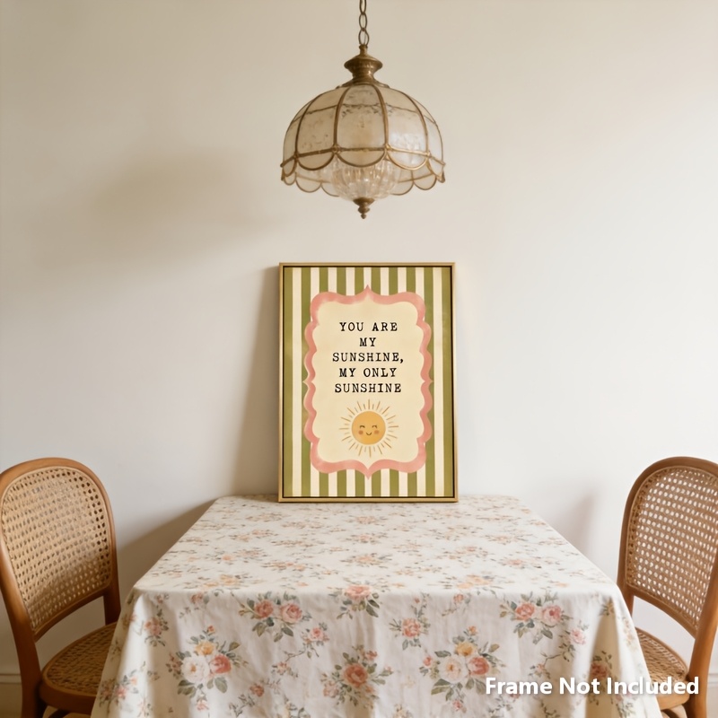 Unframed Retro Nursery Wall Art Poster, You Are My Sunshine