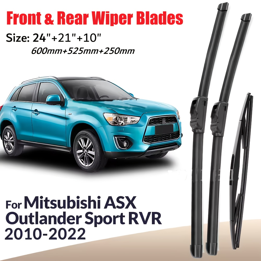 E-shop Ein Set aus drei Scheibenwischer für die und hinteren Fenster, kompatibel mit MITSUBISHI ASX Sport RVR Modellen von 2010 bis 2022, mit
