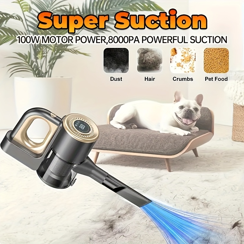 1 JKUOO Draadloze Stofzuiger met LED Borstelkop