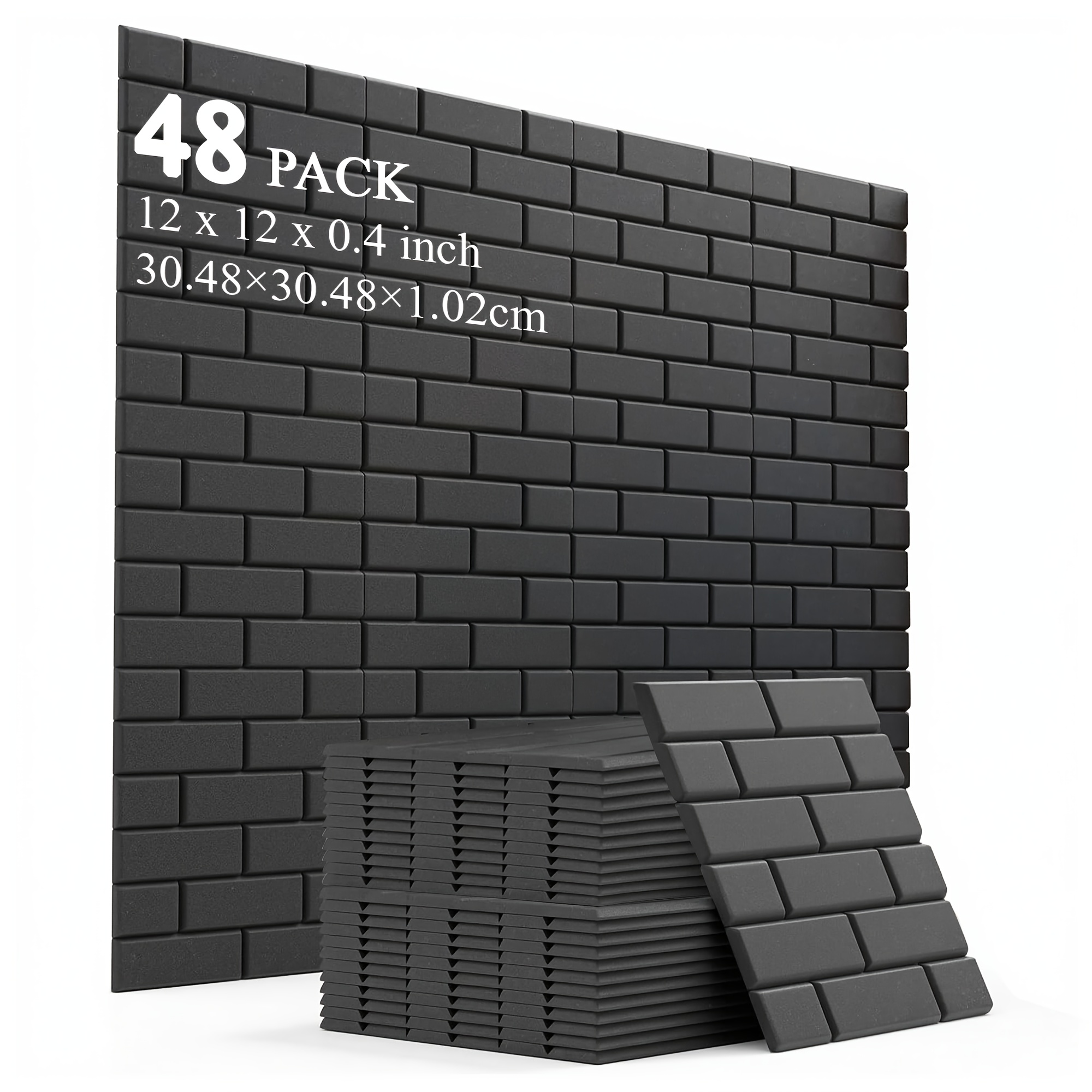 self   18 48pcs soundproof wall panels high density flame retardant acoustic foam boards for recording   home theater game rooms conference rooms bedrooms layouts for seamless wall coverage apartment essentials renters furniture