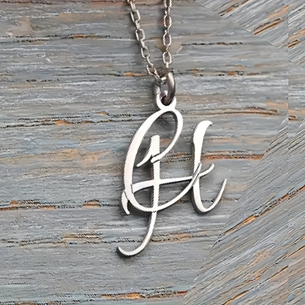 TEMU Custom-made Personalized Initial Name Pendant, Uniquely Designed Name Necklace, Perfect For Holiday Presents, Custom Letter Combination Name