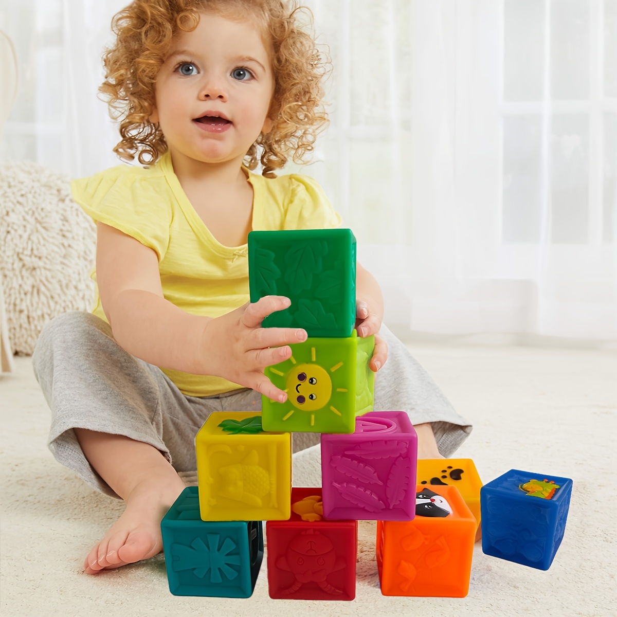 Soft Blocks Stacking Toys for Babies