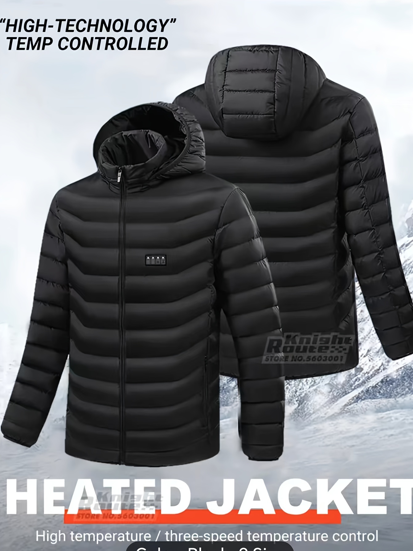 heating jacket     jacket charging jacket cold proof whole body warm winter down thermostatic mens jacket details 11