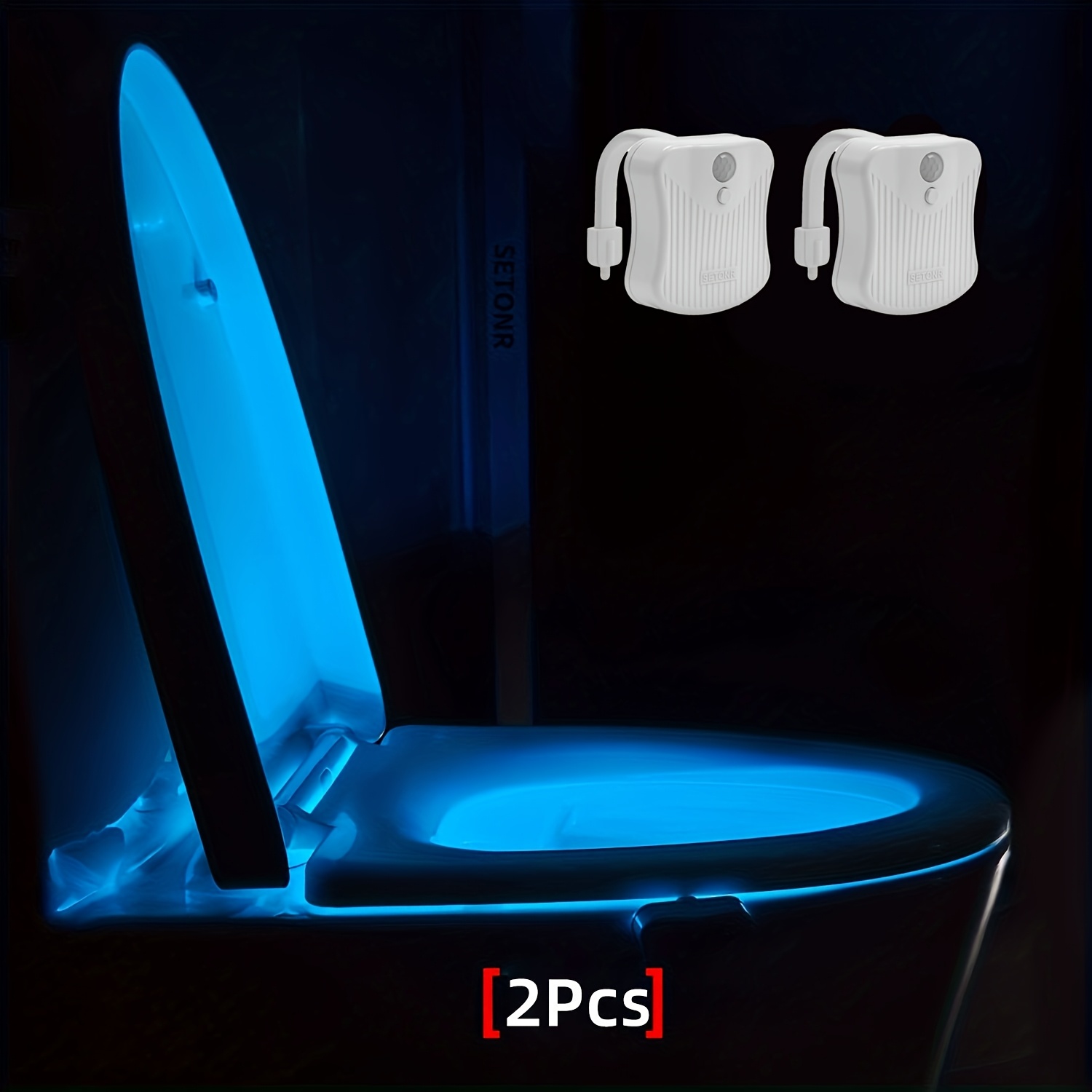 Image of Setonr 1/2pcs 16 Colors Sensor Toilet Toilet Bowl Bathroom Led Night Light For Toilet Bowl Christmas Gift