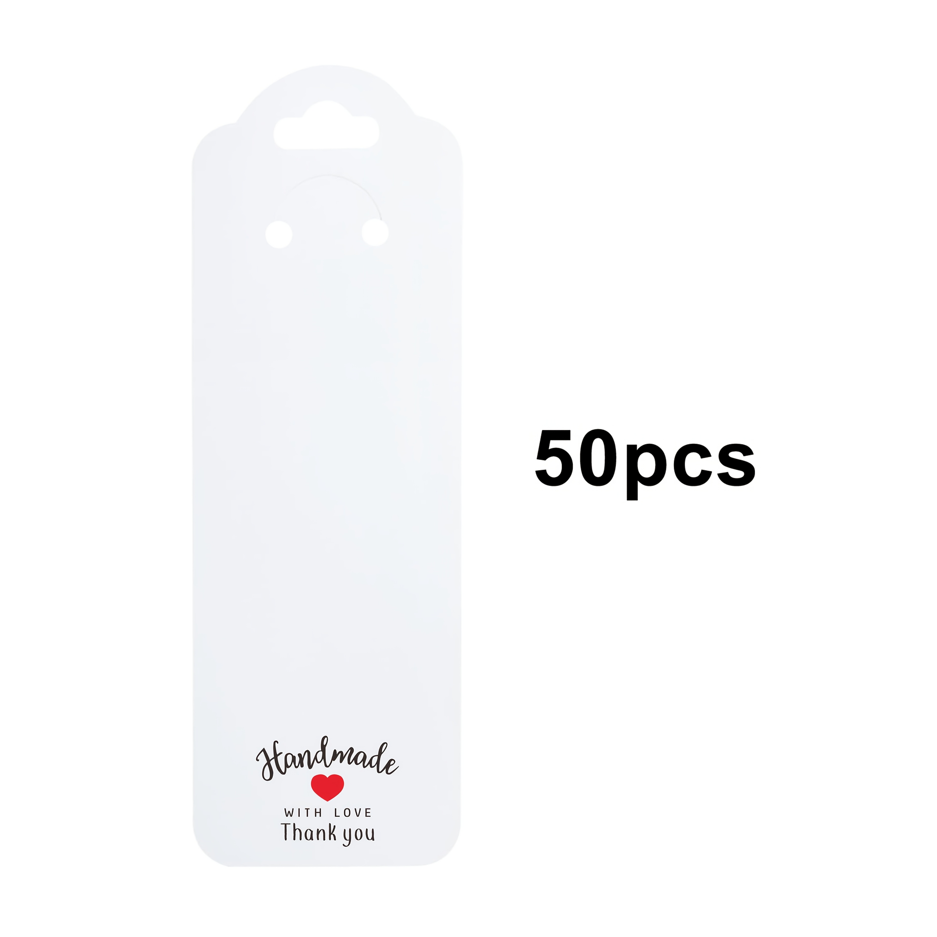 TEMU 50/100pcs Keychain Jewelry Display Cards, Hanging Hole Jewelry Packaging Cards Suitable For Keychain Packaging Supplies, Small Business Supplies