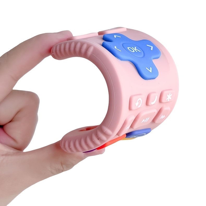 1pc Soft Silicone Youngsters Teether Toy - Pink Remote Control Design with Colorful Buttons, Safe & Durable Chew Toy for Teething Youngsters 0+, Easy to Clean & Disinfect, Youngsters Toy