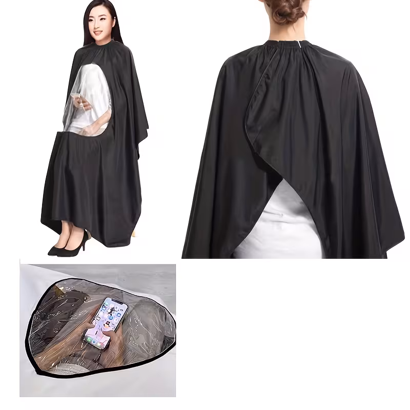large adult haircut cloak professional haircut cloak haircut cloak with adjustable elastic neckline haircut accessories Product details 0