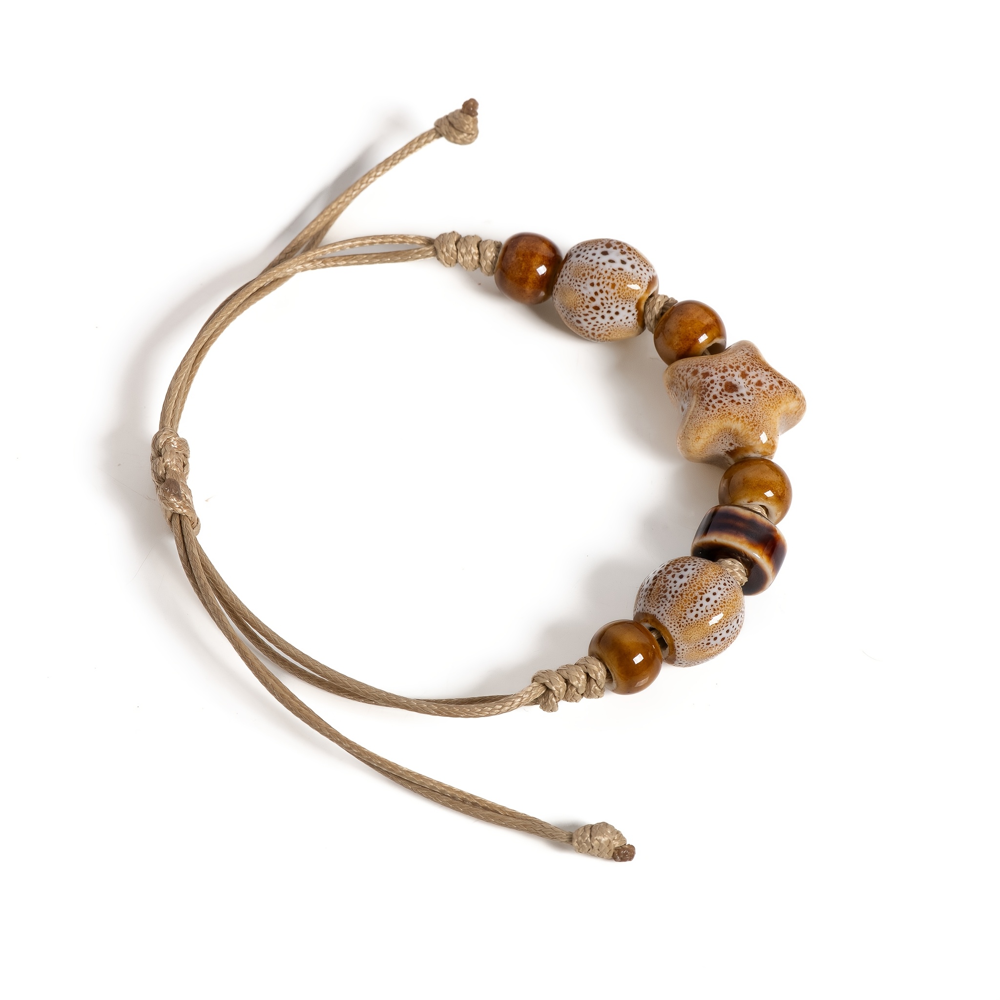 Star Claw Ceramic Bracelet Adjustable Boho Ethnic Jewelry Unique Gift for Women