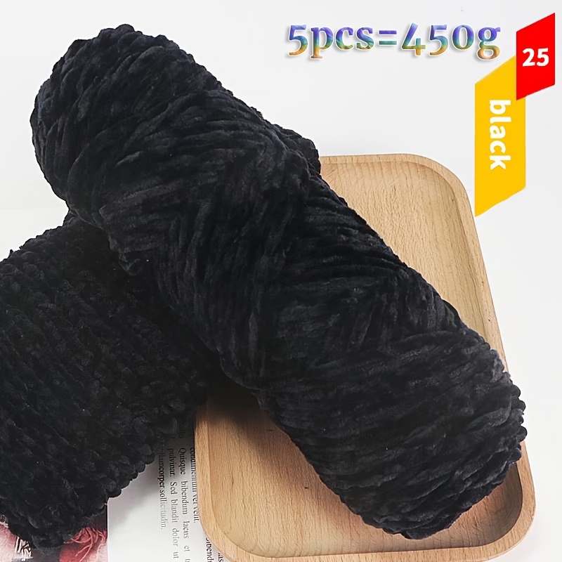 TEMU Fil Chenille et Mini Bâton de Glace à Aiguille Artisanat Mode Pull Chaud Couple Écharpe Chapeau Couverture Coussin Etc. 5pcs/Pack