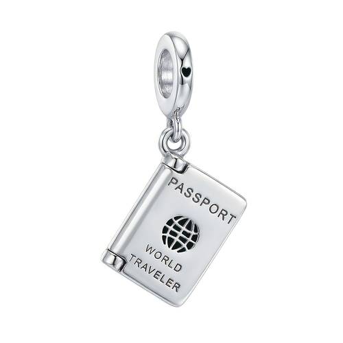 1pc 925 silver plated travel design charm for bracelet necklace women diy charms jewelry making elegant minimalist style suitable for daily wear ideal gift for valentines day mothers day