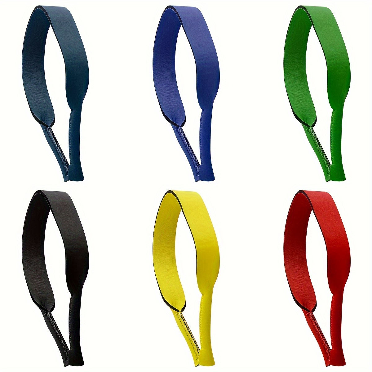 6pcs Adjustable Sports Glasses Straps - Durable Neoprene, Running, Cycling & Swimming