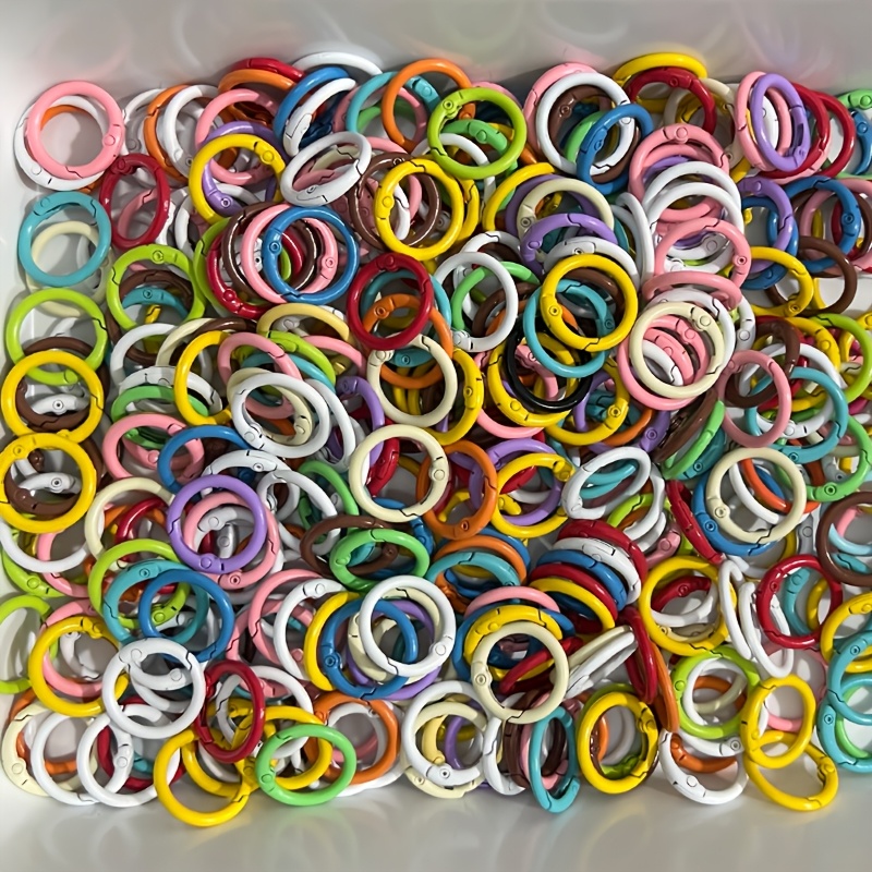 TEMU Set da 51 pezzi di O-ring a a molla in metallo , portachiavi rotondi apribili, colori casuali, portachiavi a , clip per guinzagli per animali