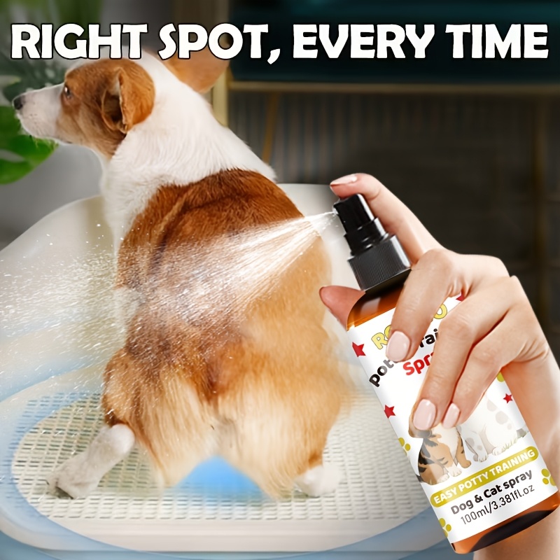 TEMU 3 Pack Pet Potty Training Spray, 100ml X 3 Toilet Training Aid, Effective Indoor And Outdoor Housebreaking With Pheromones, Gentle Spot Training