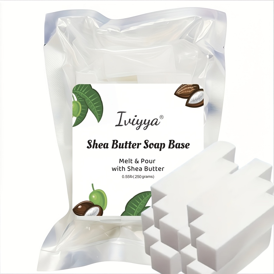 Image of 250g/0.55lb Shea Butter Soap Base For Soap Making, Unscented, Easy To Melt - Moisturizing, Soap Making Supplies