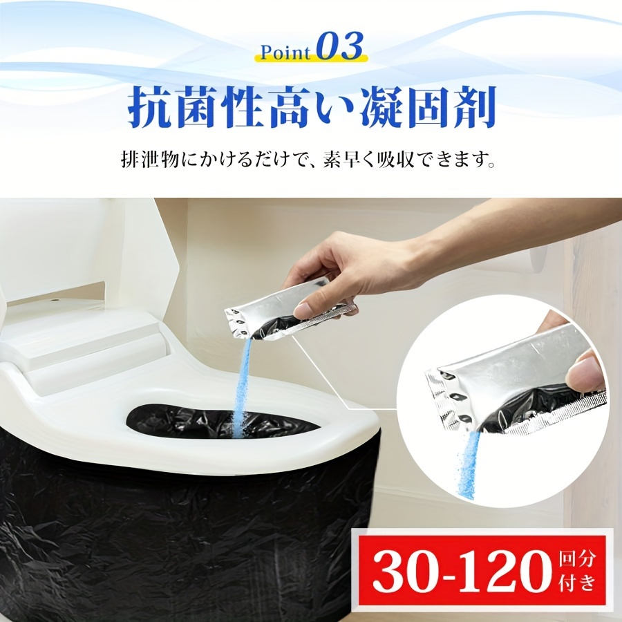 災害用携帯トイレ 簡易トイレ 凝固剤 50回分 非常用トイレ 防災グッズ 
