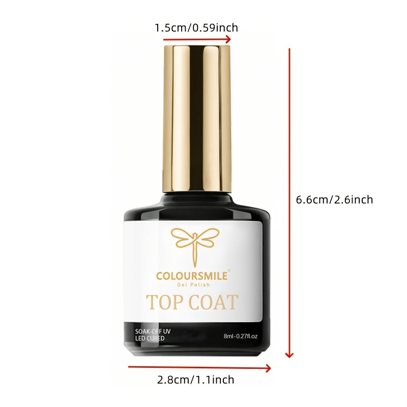 Image of No Wipe Gel Nail Polish - / Liquid Suitable For Clear Nail Polish & Acrylic Nails, Instant Hard Shielding, Long Lasting Glossy For Home Diy & Salon Use, / Compatible Coat