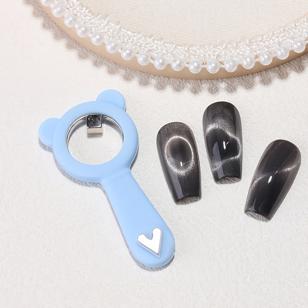Cartoon Bear Ring Cat Eye Magnet Tool