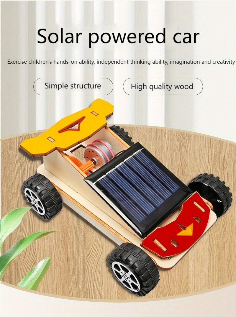 1 יחידה דגם ידני, מכונית סולארית עשה זאת בעצמך, ערכת חומרים steam, מניע את המכונית כאשר יש מספיק אור שמש, פותח את העיניים של הילדים, אוהב ללמוד פרטי מוצר 0