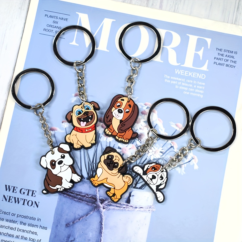 5pcs pvc dogs keychain dachshund keychain labrador key chain Temu